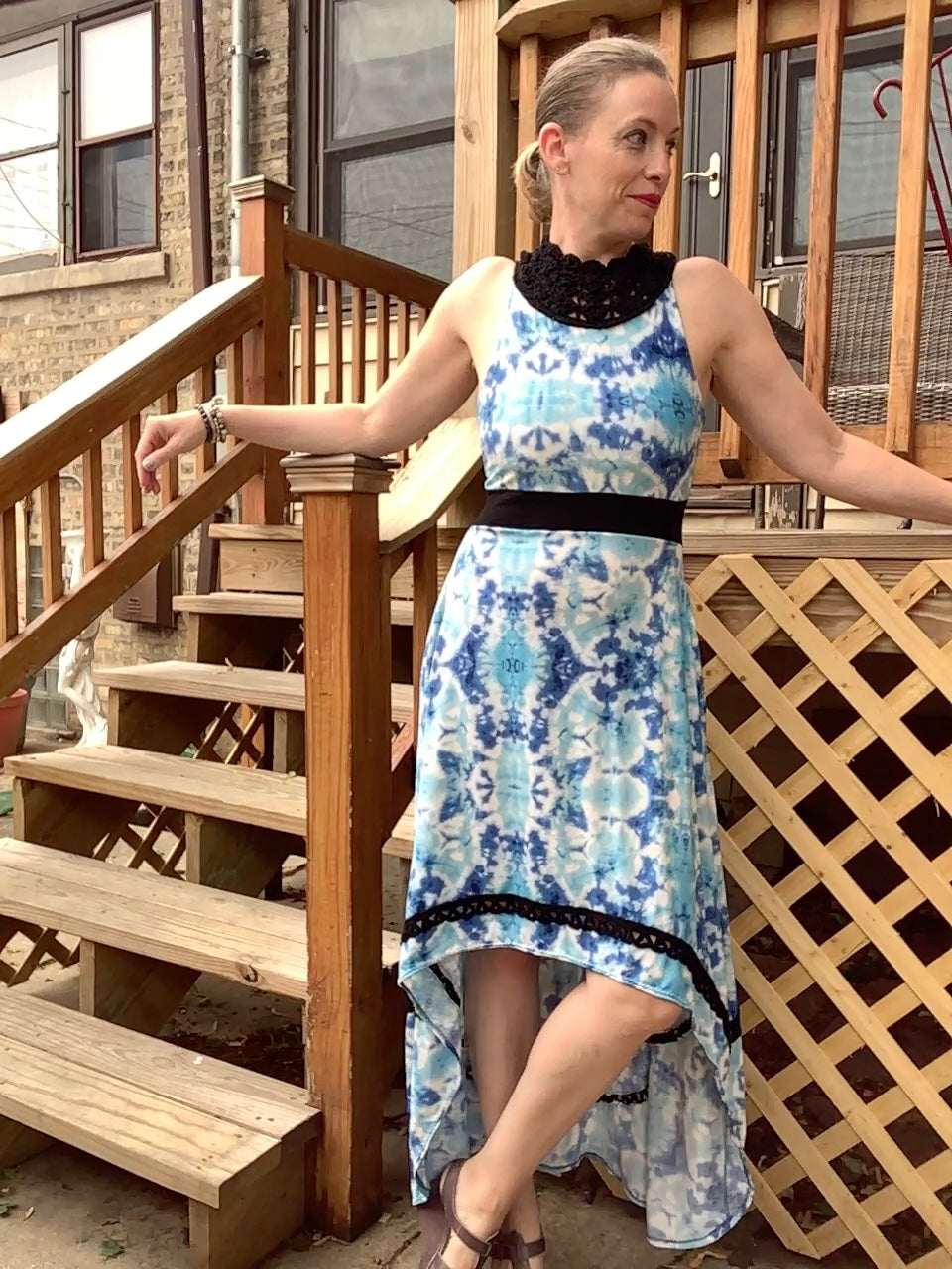 Blue/Black Dress- Medium