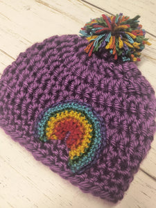 Purple Rainbow Hat- 1-3 Years