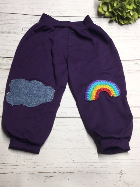 Purple Sweatpants- Rainbow (W)