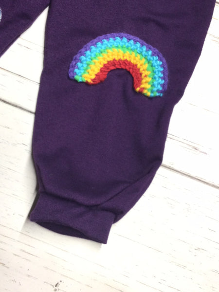 Purple Sweatpants- Rainbow (W)